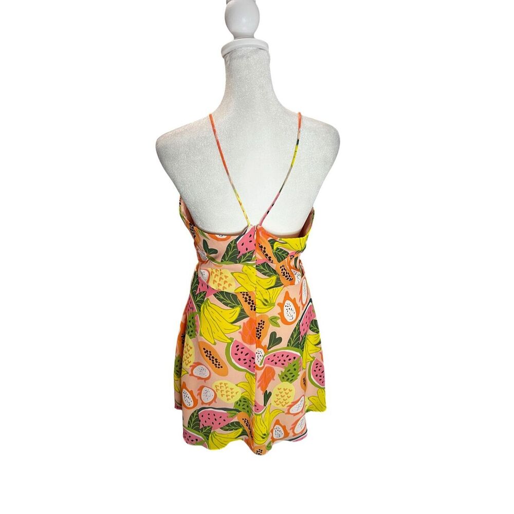 Anthropologie Hutch Mixed Fruit Cutout Halter Romper Tropical Print Size 2 - Picture 7 of 9